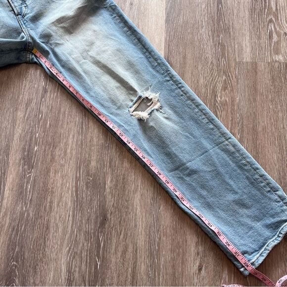 The Perfect Vintage Straight Jean in Danby Wash: Knee-Rip Edition women’s‎ 28 - Picture 3 of 9